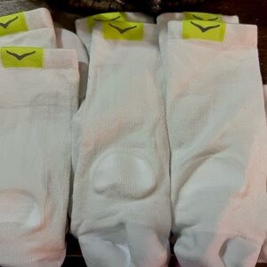 Hoka Women's White and Neon Yellow Socks